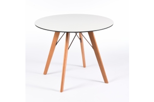 MR1000510 интерьерный круглый стол из HPL (молочный, Ø90 см)